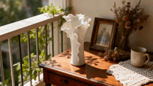 Ruffled Petal Vase