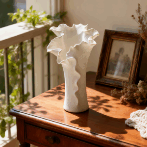 Ruffled Petal Vase